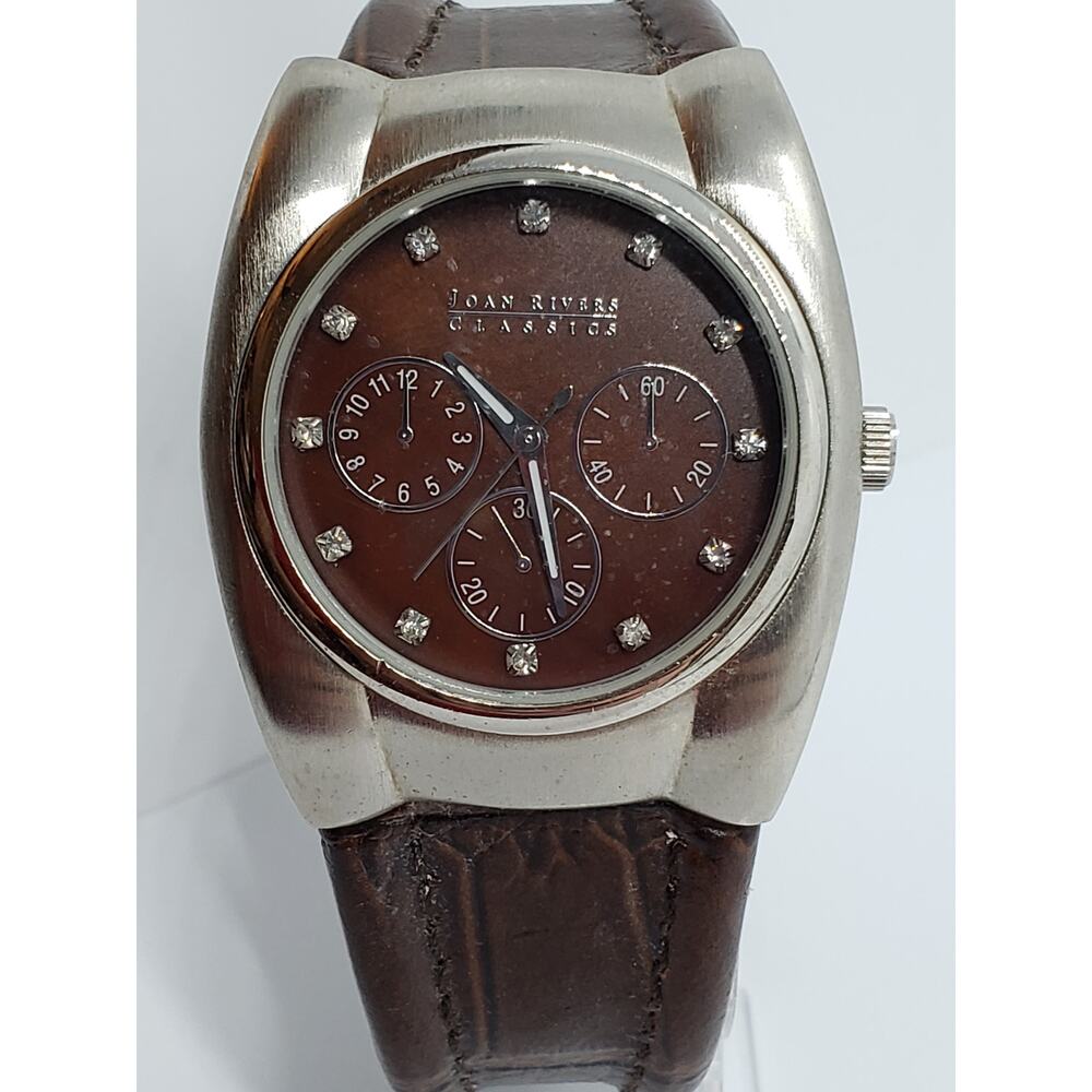 Joan Rivers Classic Men's watch. Brown multi function face. V377 Working watch